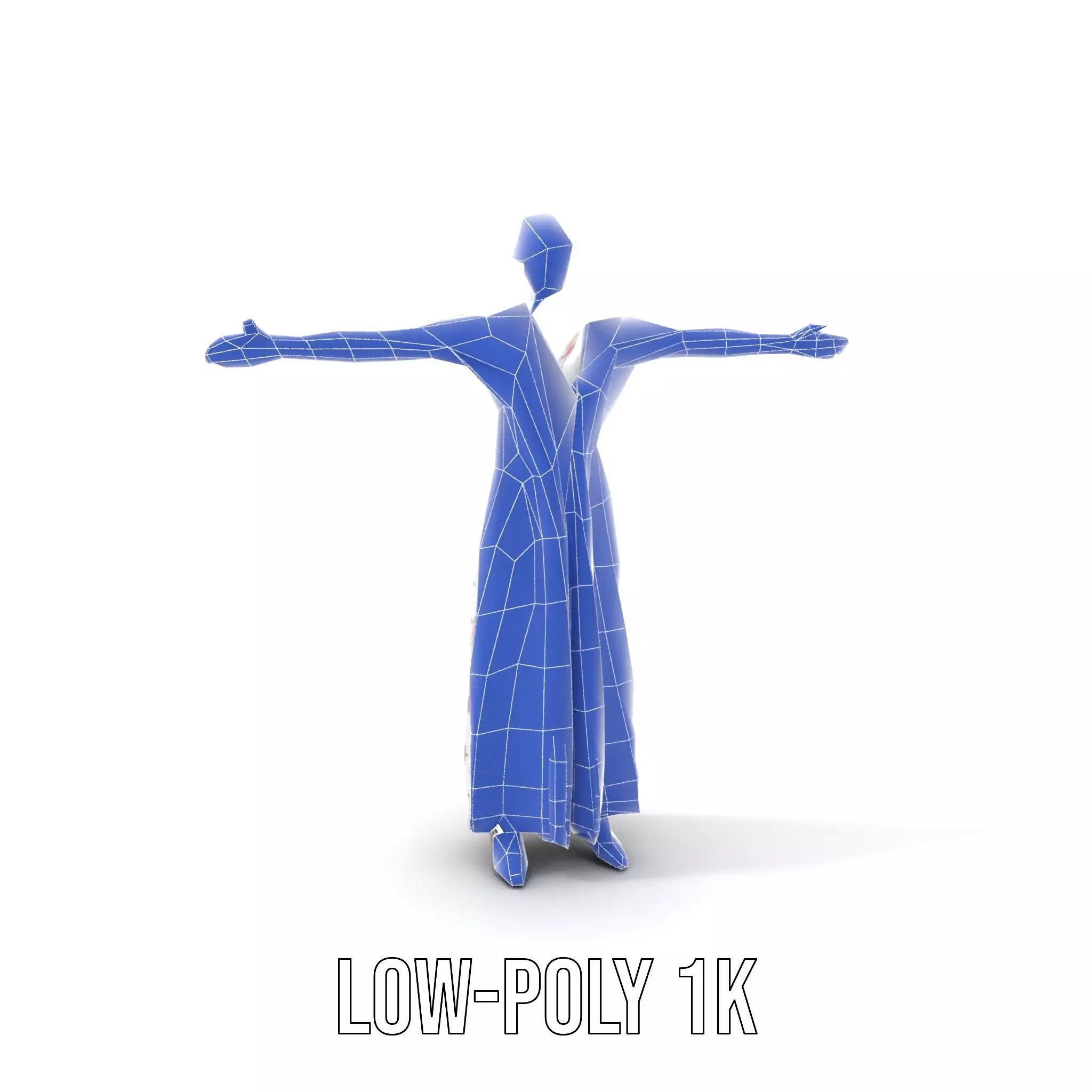 Elegant Floral Dress model pack Low-poly 3D model_17