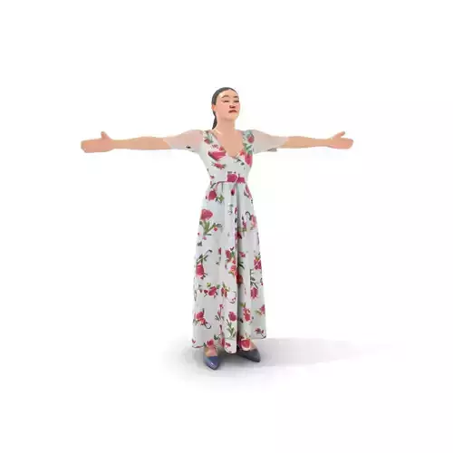 Elegant Floral Dress model pack Low-poly 3D model Elegant Floral Dress model pack Low-poly 3D model
