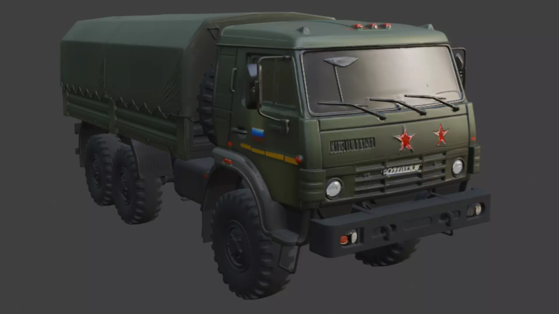 Ural Military Cargo Truck 3D Model 3D model_4