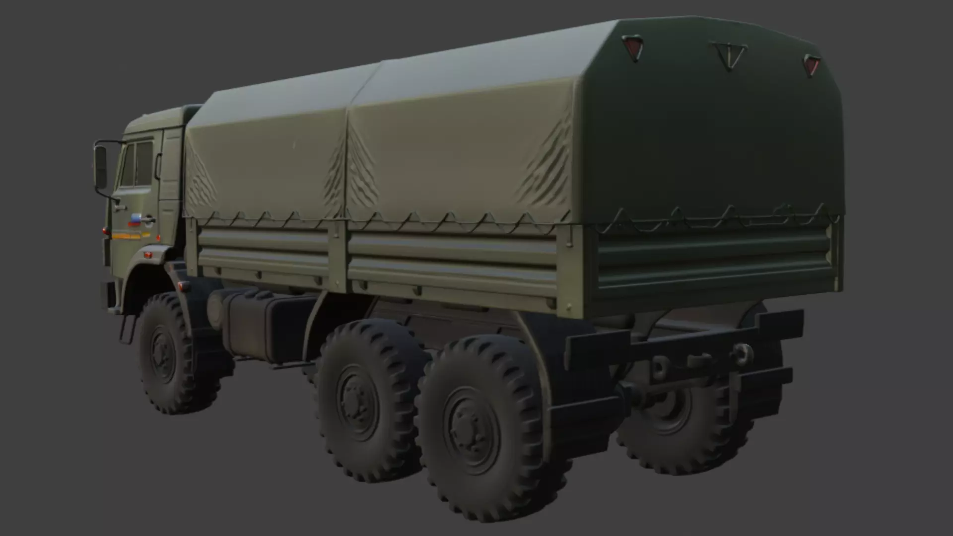 Ural Military Cargo Truck 3D Model 3D model_2