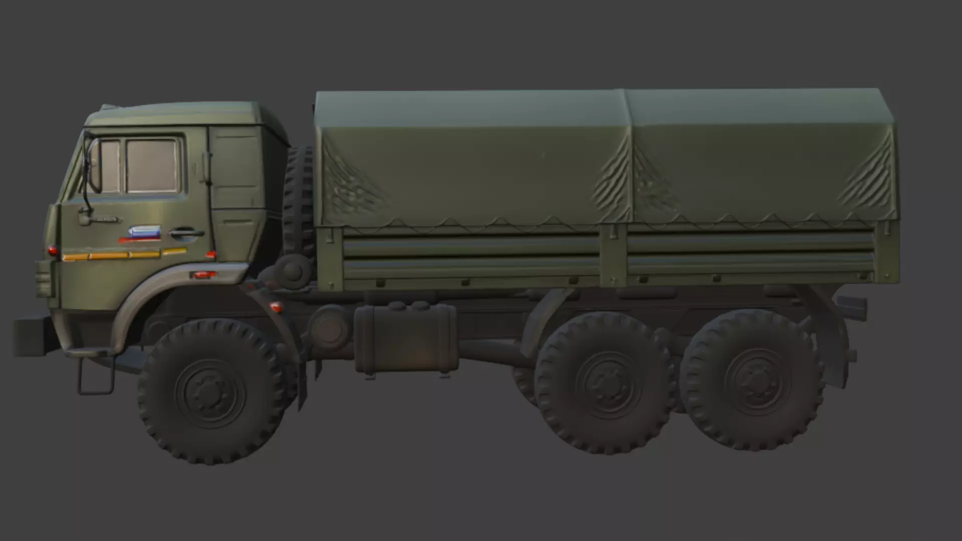 Ural Military Cargo Truck 3D Model 3D model_1