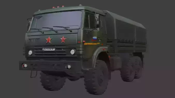 Ural Military Cargo Truck 3D Model 3D model Ural Military Cargo Truck 3D Model 3D model