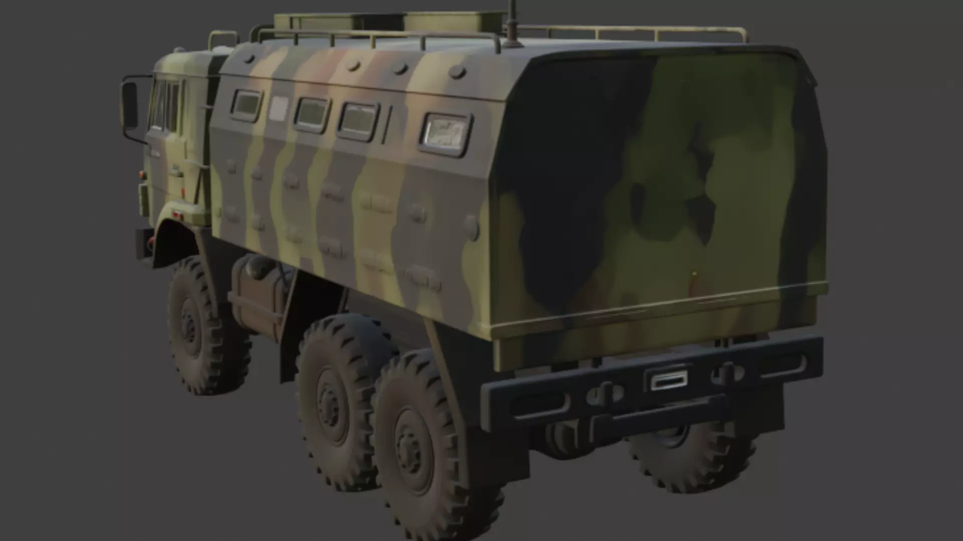 Damaged Military Truck 3D Model 3D model_2