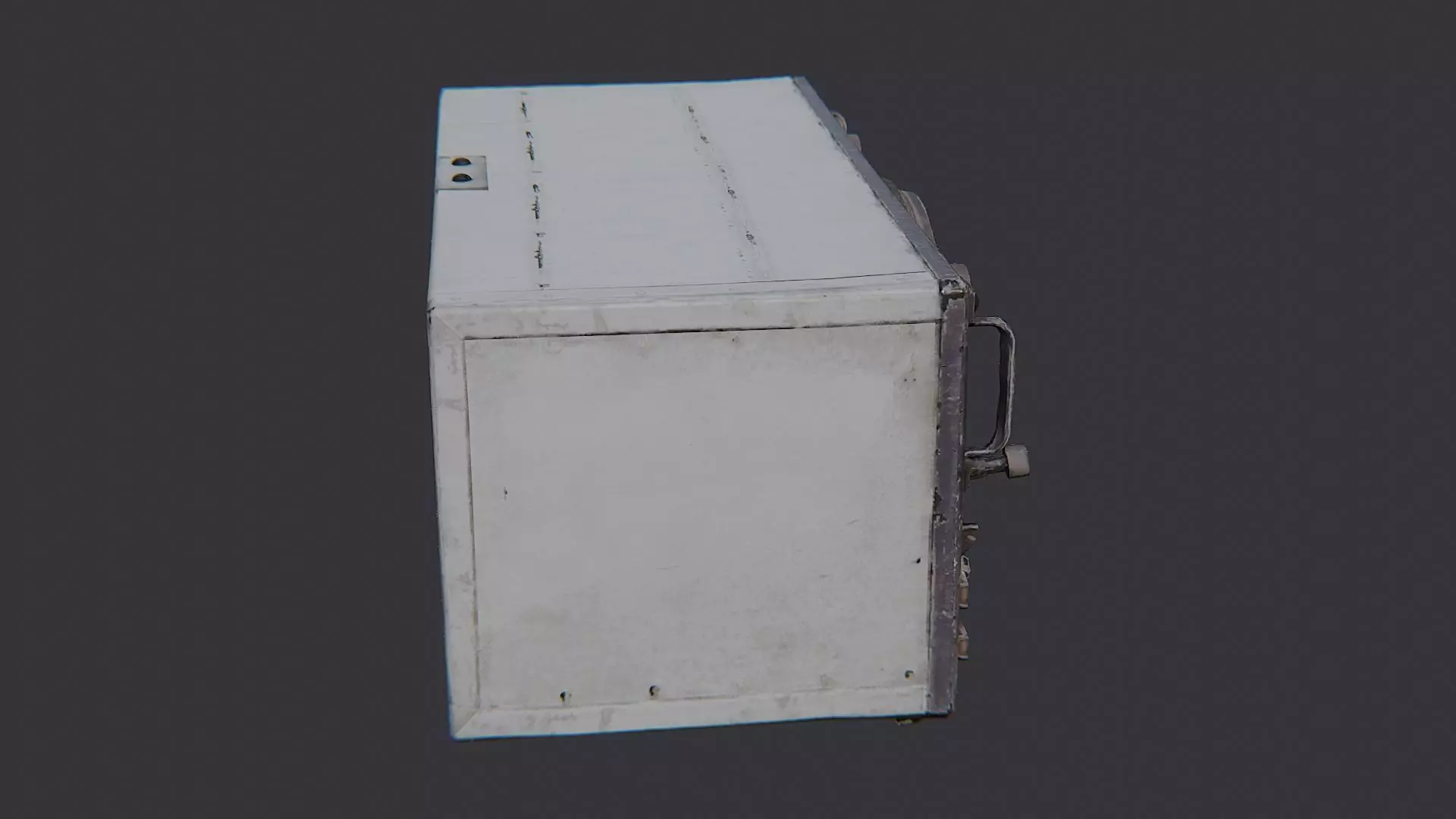 Vintage Military Field Radio Low-poly 3D model_0