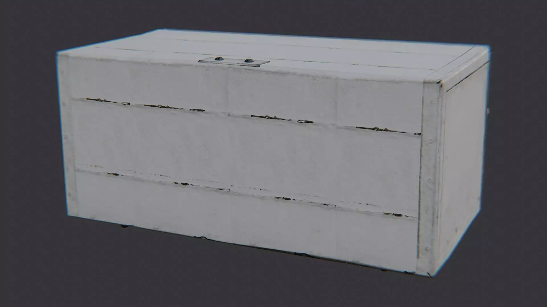 Vintage Military Field Radio Low-poly 3D model_1