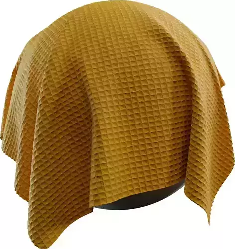 Waffle Weave Cotton Fabric Texture PBR