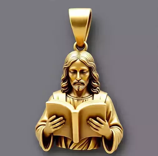Jesus pendant-35mm resin miniature-pre supported 3Dprint model