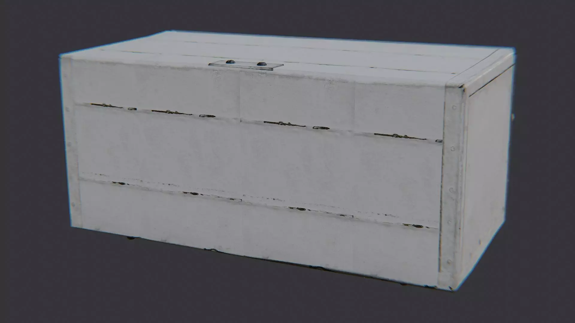 Vintage Military Radio Console Dark Low-poly 3D model_1