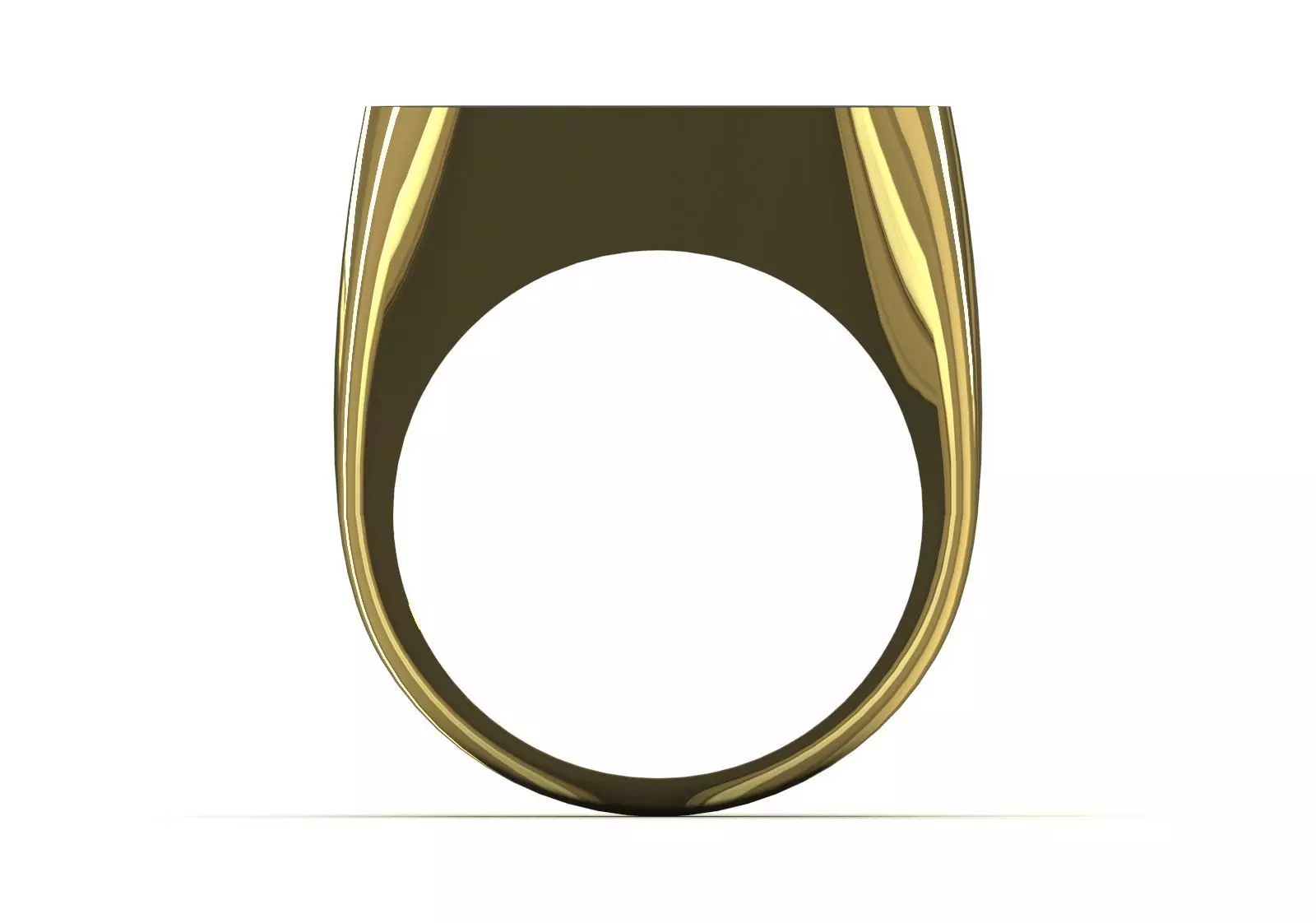 Rectangular Signet Ring with Black Enamel Stone mr0318 3D print model_2