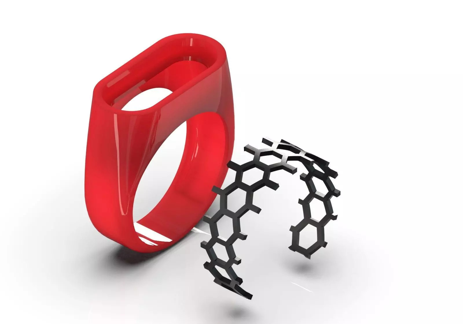 Rectangular Signet Ring with Black Enamel Stone mr0318 3D print model_15