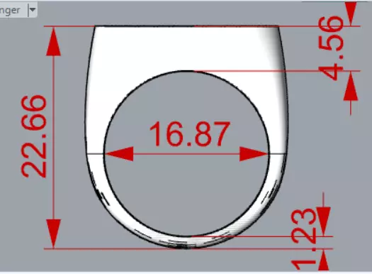 Rectangular Signet Ring with Black Enamel Stone mr0318 3D print model_19