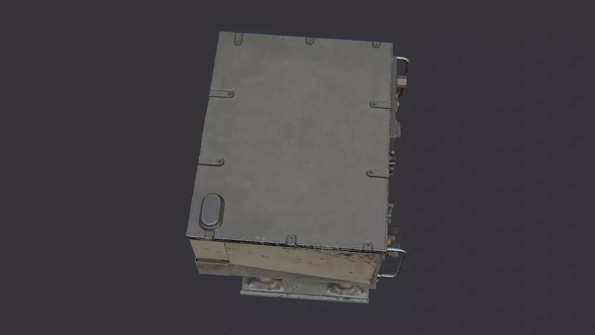 Vintage Military Radio Transceiver Low-poly 3D model_4