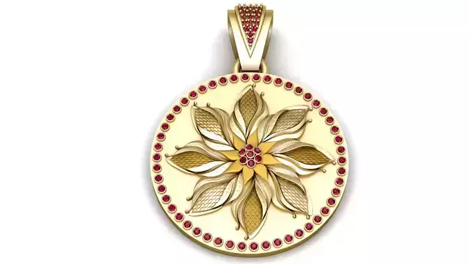 flower design PENDANT3D Printable MODEL 