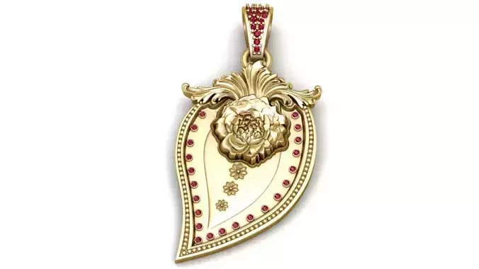 flower design PENDANT3D Printable MODEL 