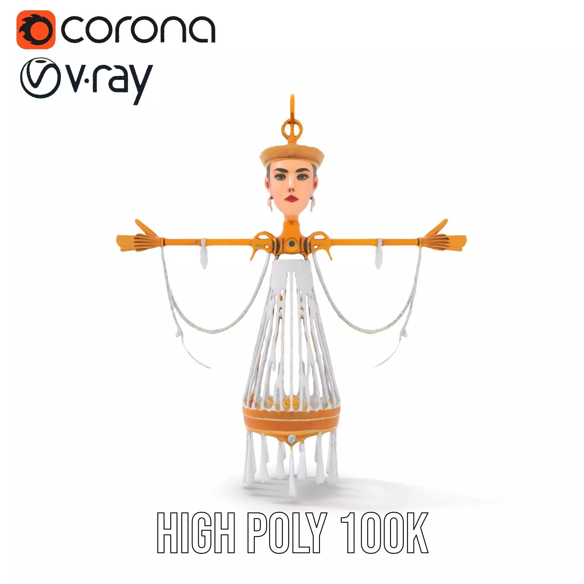 Elegant Crystal Chandelier model pack Low-poly 3D model_12