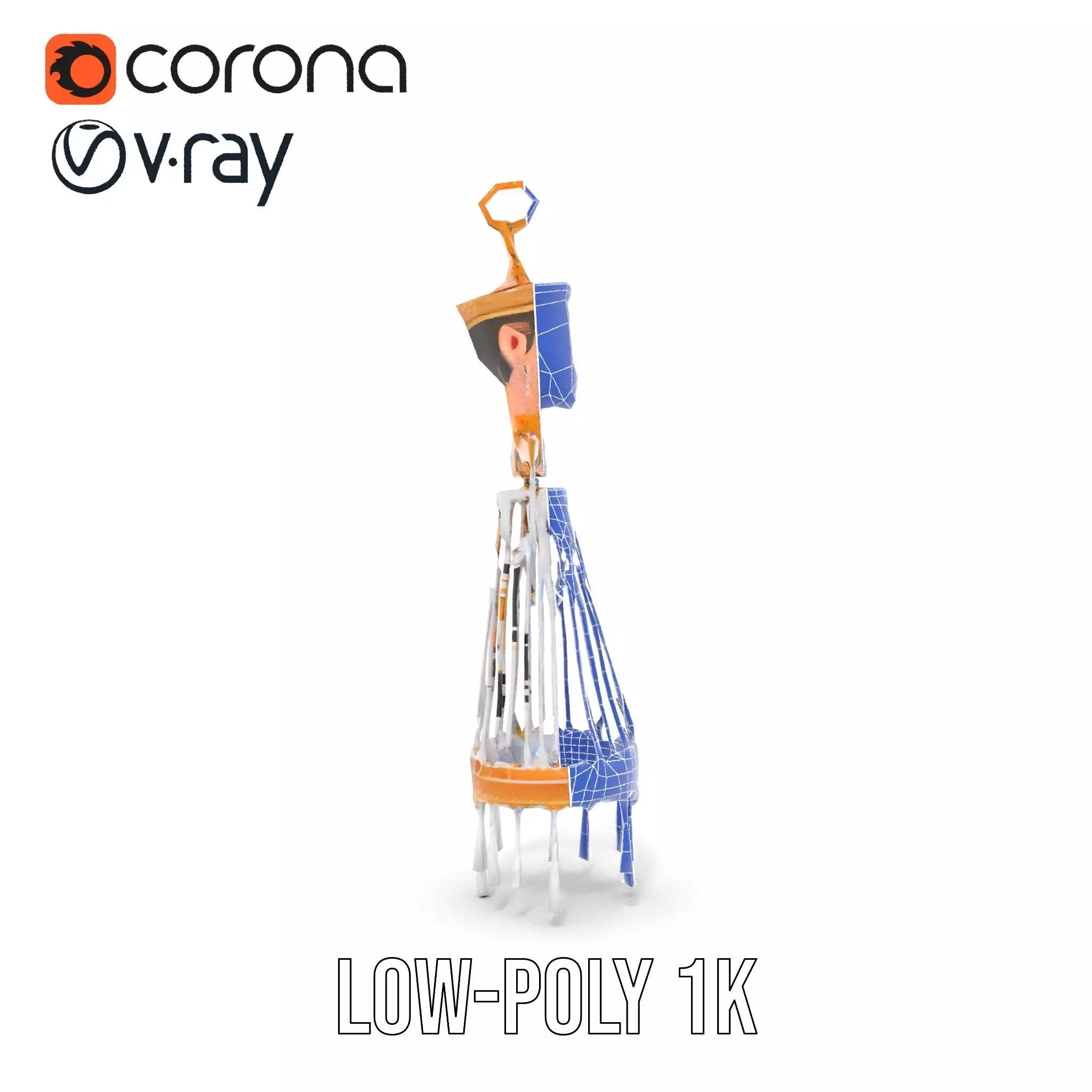 Elegant Crystal Chandelier model pack Low-poly 3D model_14