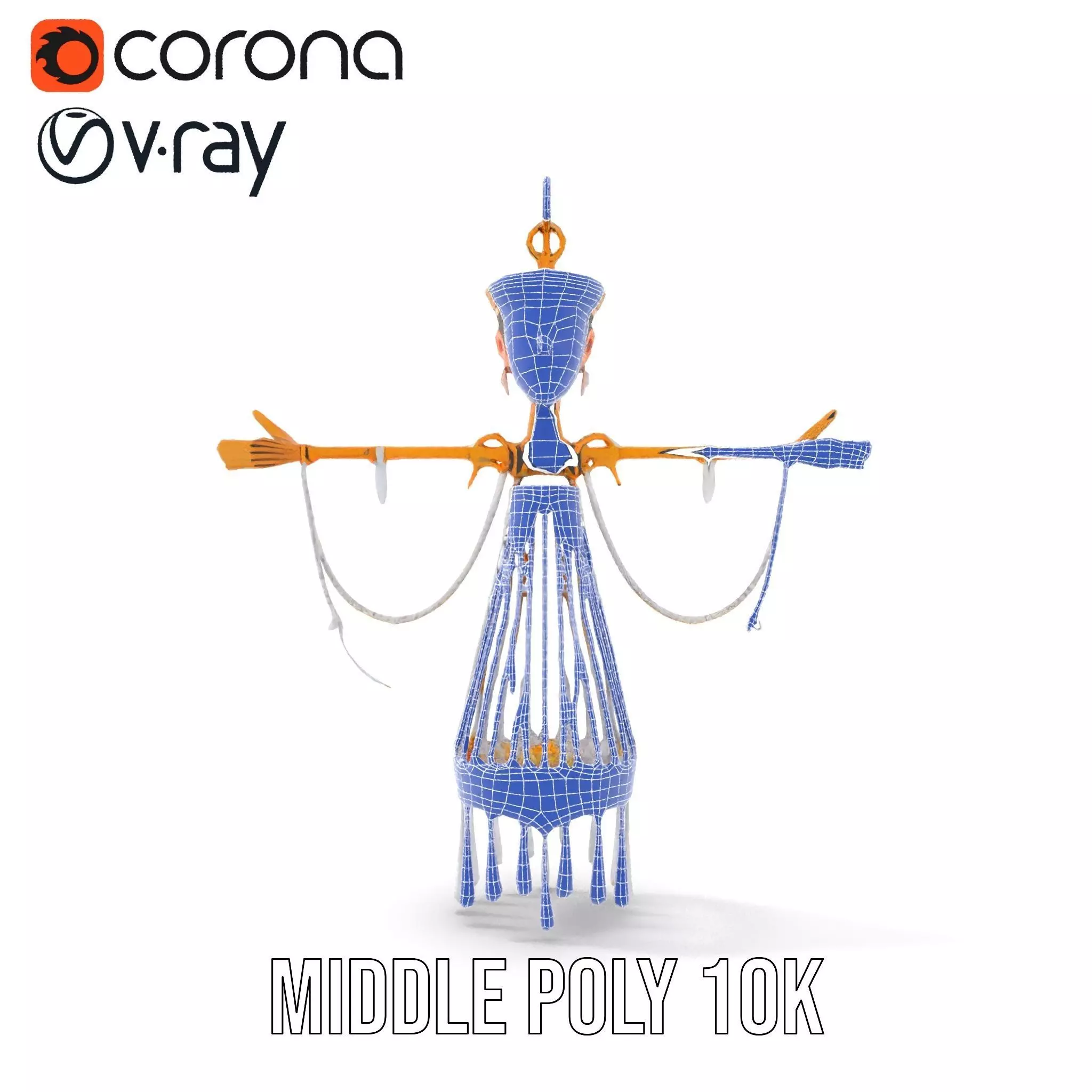 Elegant Crystal Chandelier model pack Low-poly 3D model_23