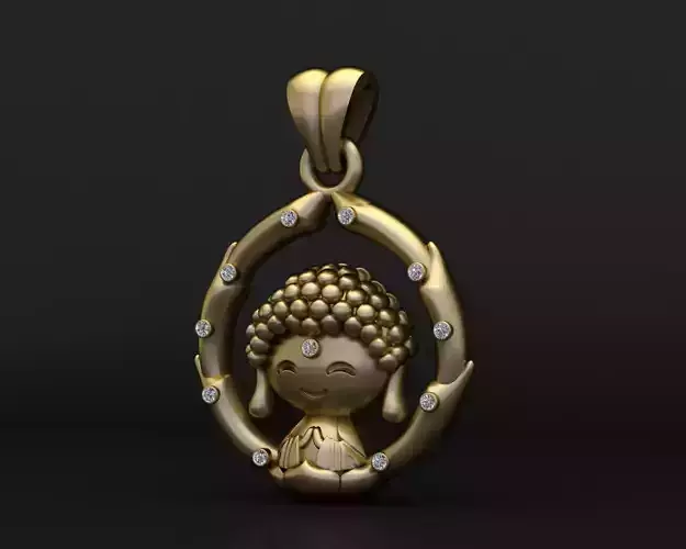 BUDDHA MEN PENDANT 3D PRINTABLE MODEL 