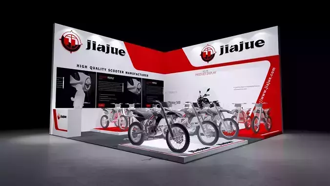 Two wheel car show 3D model