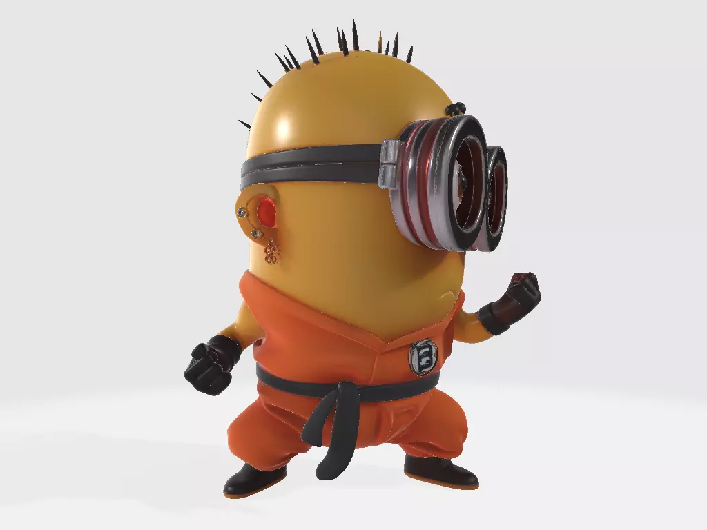 Minions Dragon Ball Z Kuririn 3D print model_4