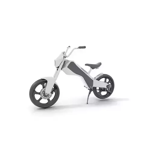 Sleek Metallic Electric Bike model pack
