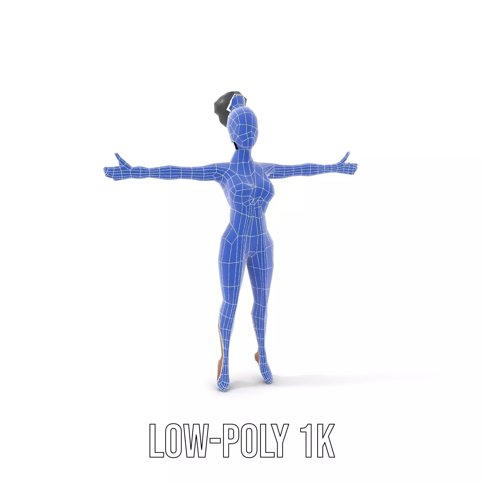 Elegant Purple Character model pack Low-poly 3D model_27