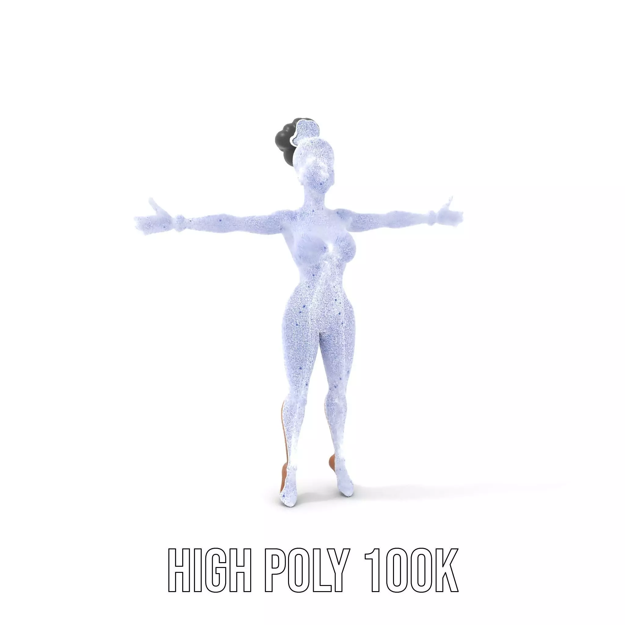 Elegant Purple Character model pack Low-poly 3D model_4