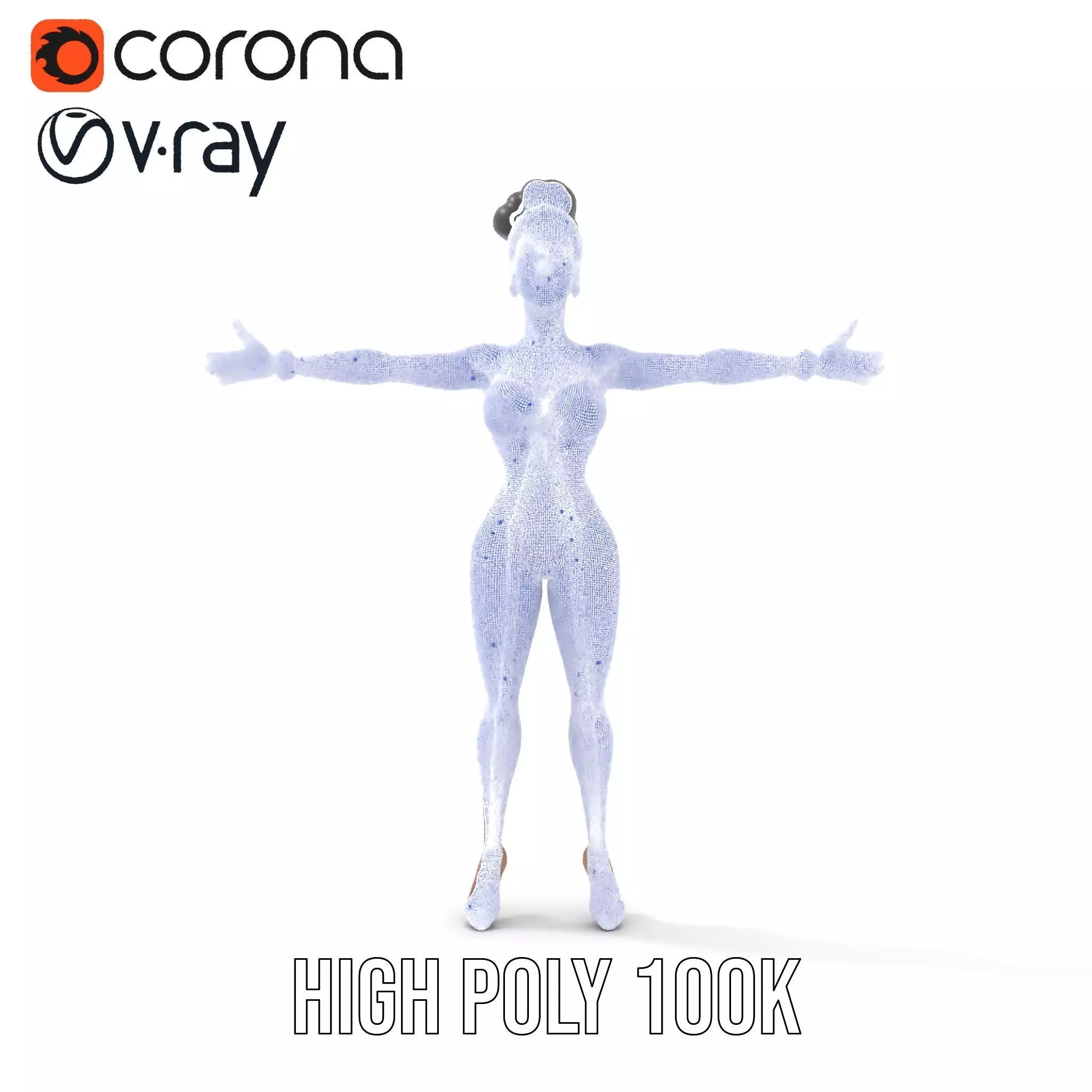 Elegant Purple Character model pack Low-poly 3D model_25