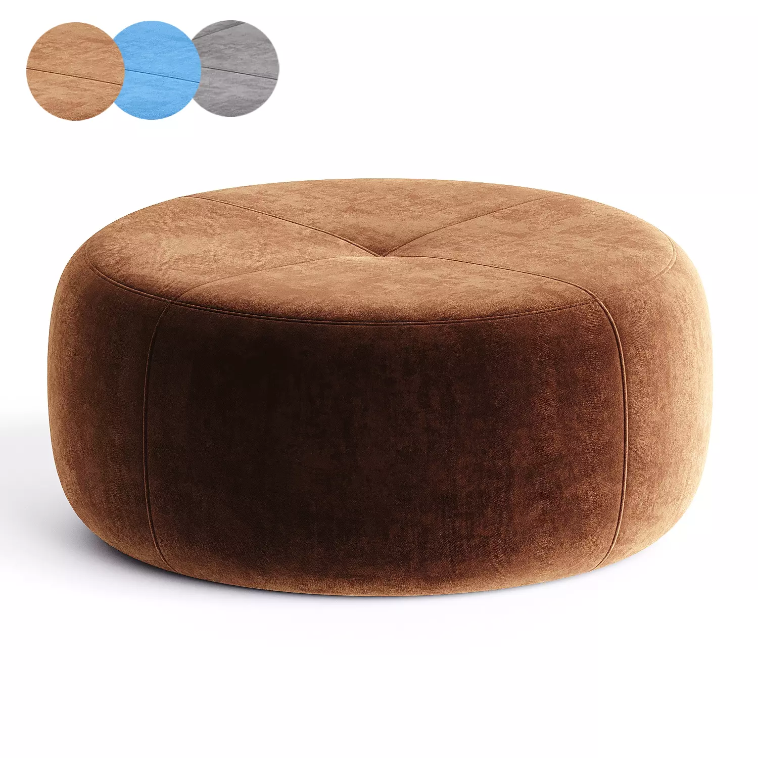 stone medium pouf 3D model_0