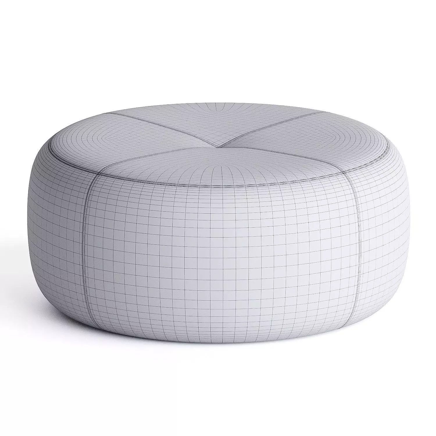 stone medium pouf 3D model_3
