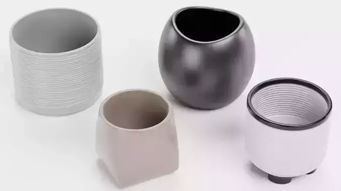 4 Plant Pots Collection