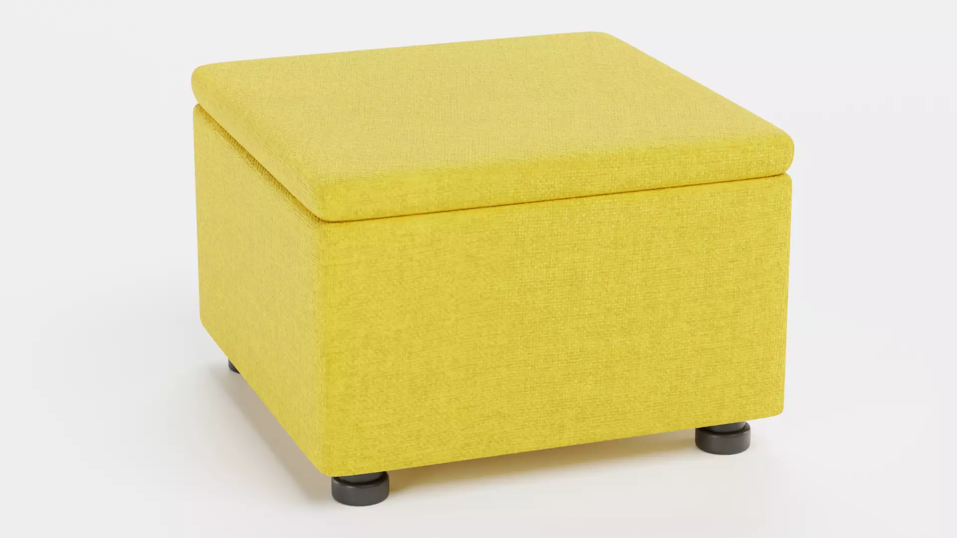 Square Pouffe Low-poly 3D model
