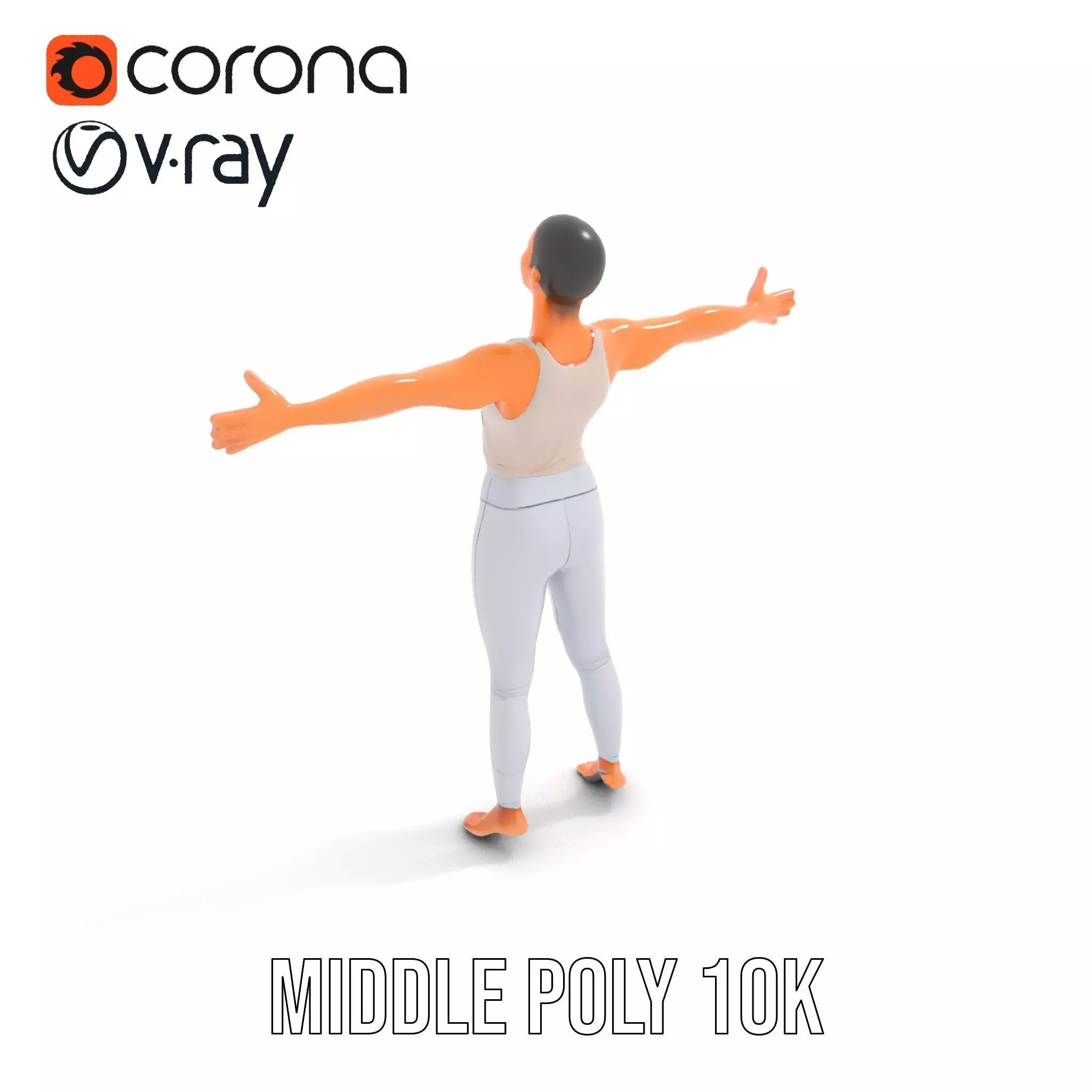 Silver Athletic Outfit model pack Low-poly 3D model_15