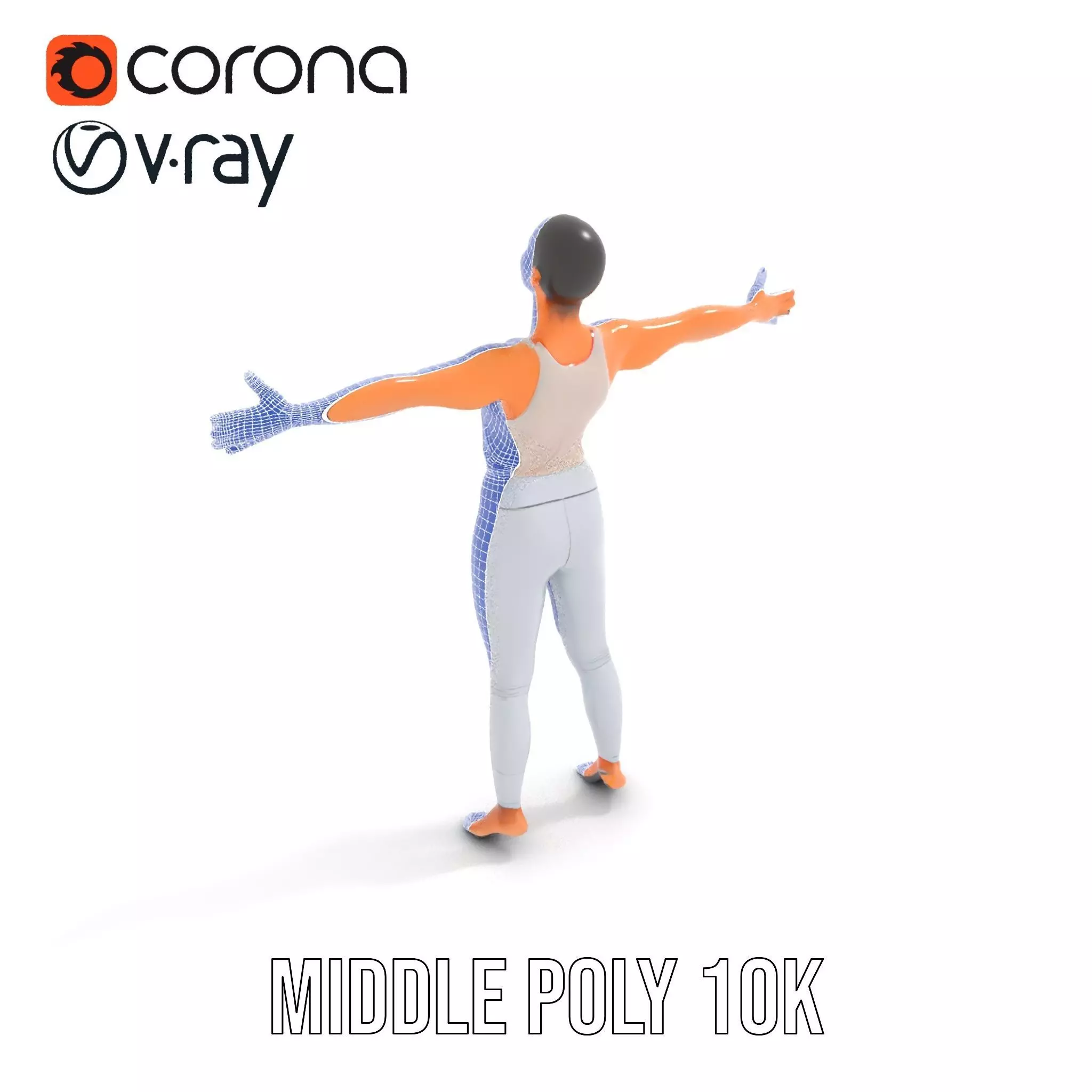 Silver Athletic Outfit model pack Low-poly 3D model_11