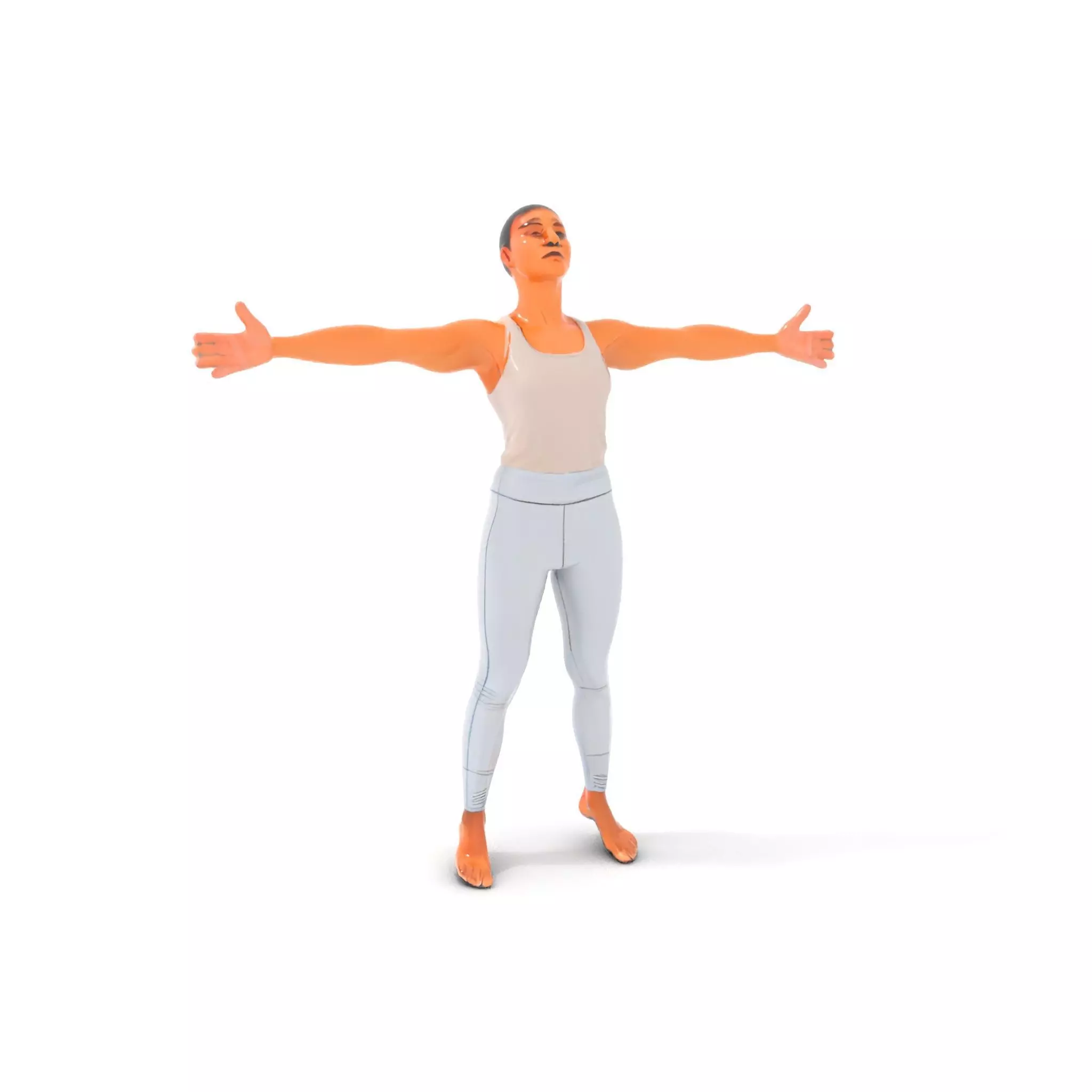 Silver Athletic Outfit model pack Low-poly 3D model_0