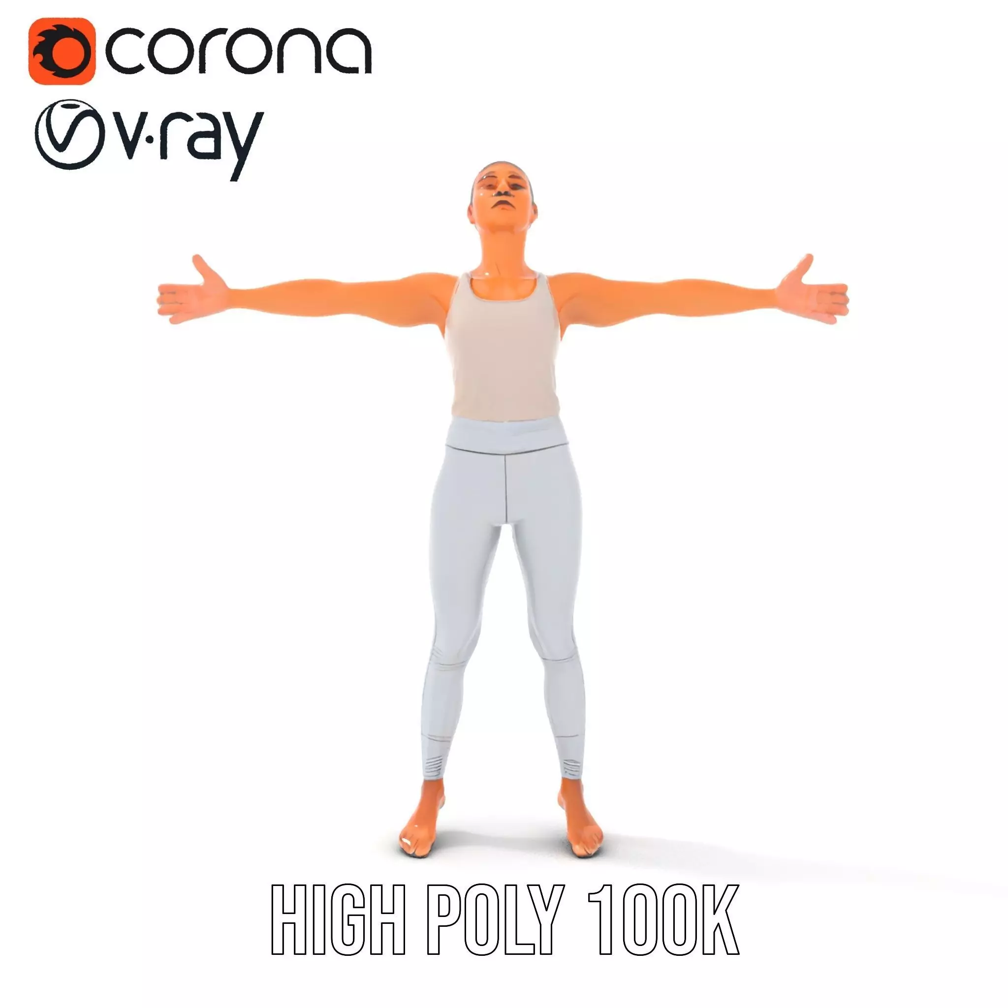 Silver Athletic Outfit model pack Low-poly 3D model_32