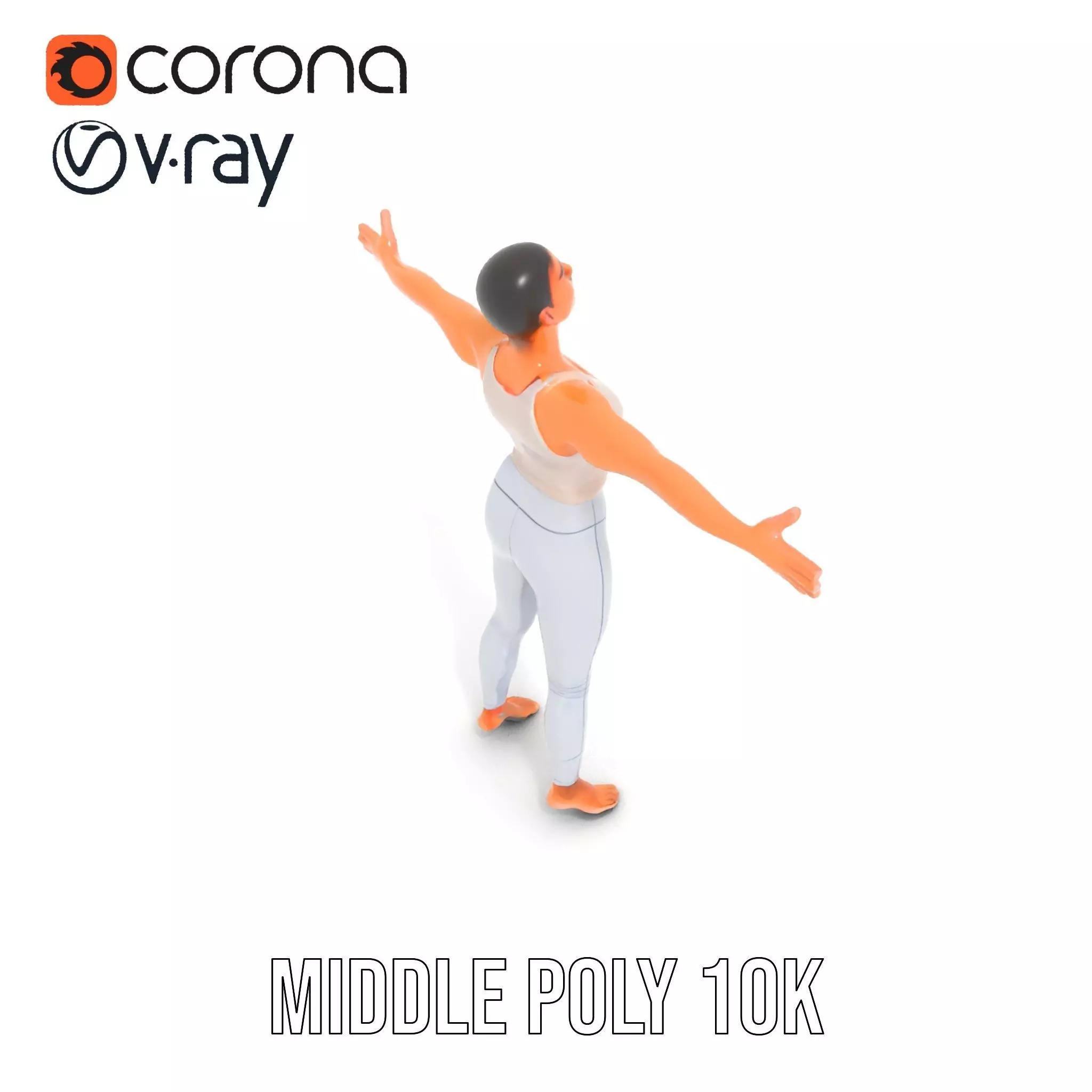 Silver Athletic Outfit model pack Low-poly 3D model_24