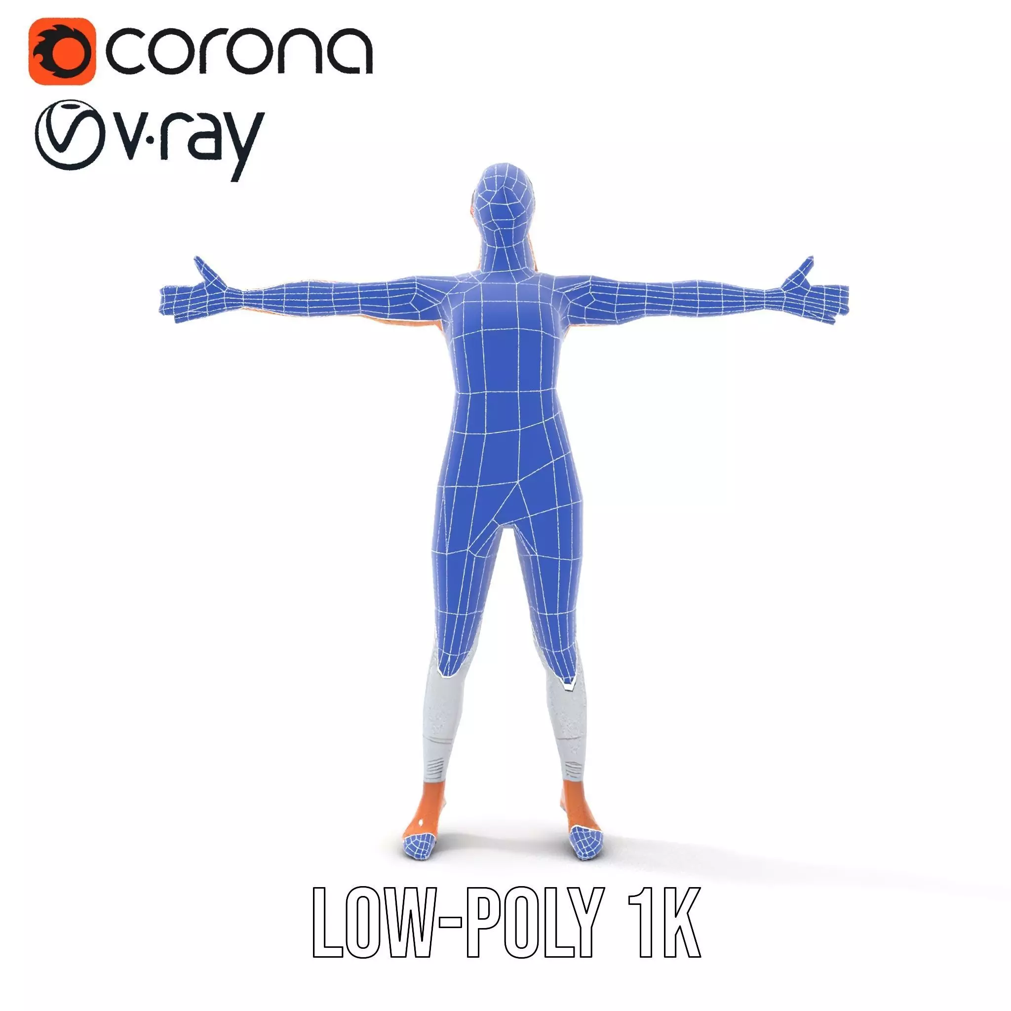 Silver Athletic Outfit model pack Low-poly 3D model_14