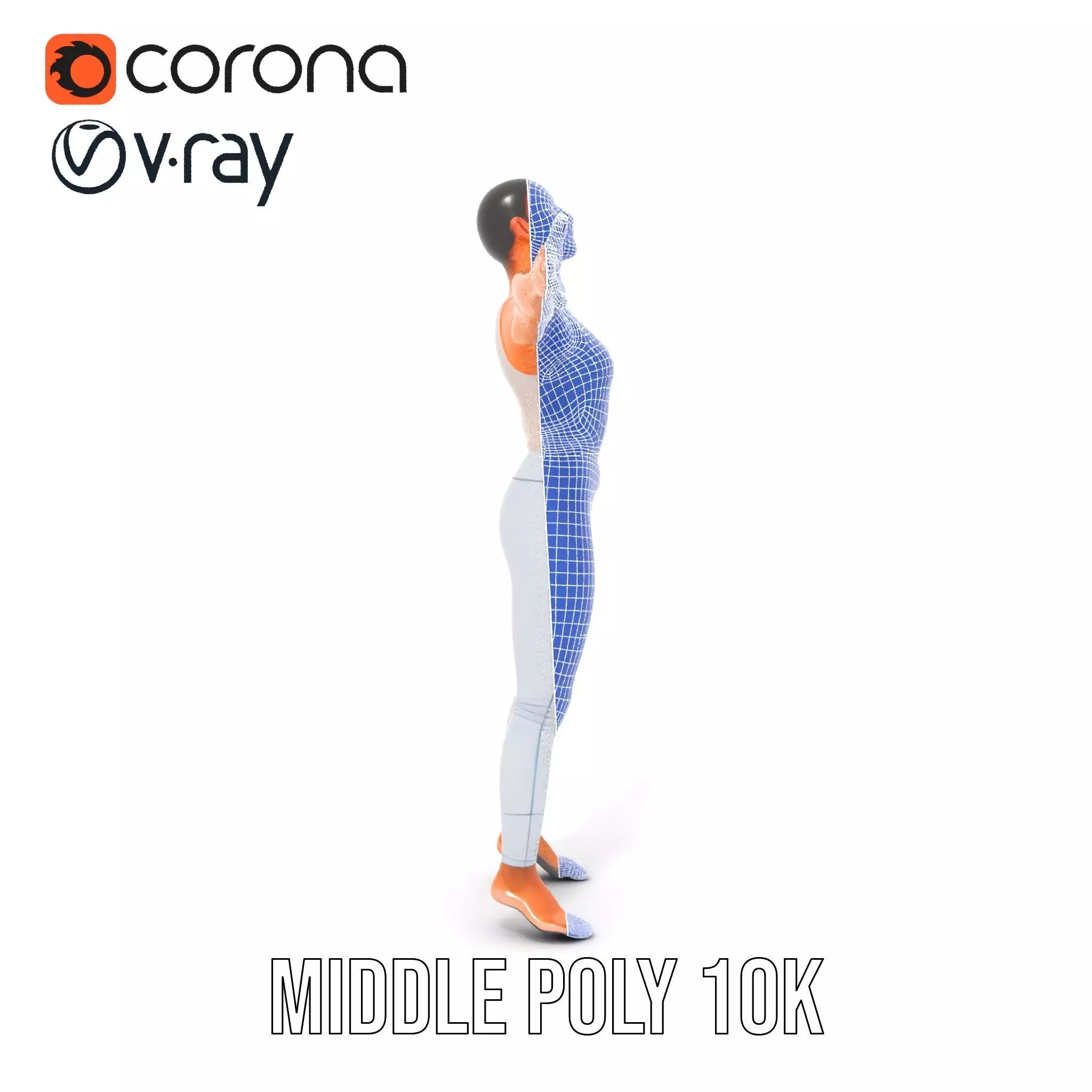 Silver Athletic Outfit model pack Low-poly 3D model_21