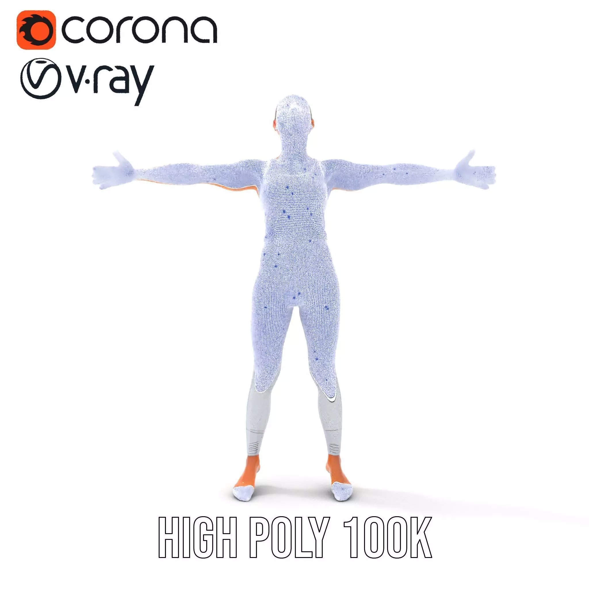 Silver Athletic Outfit model pack Low-poly 3D model_20