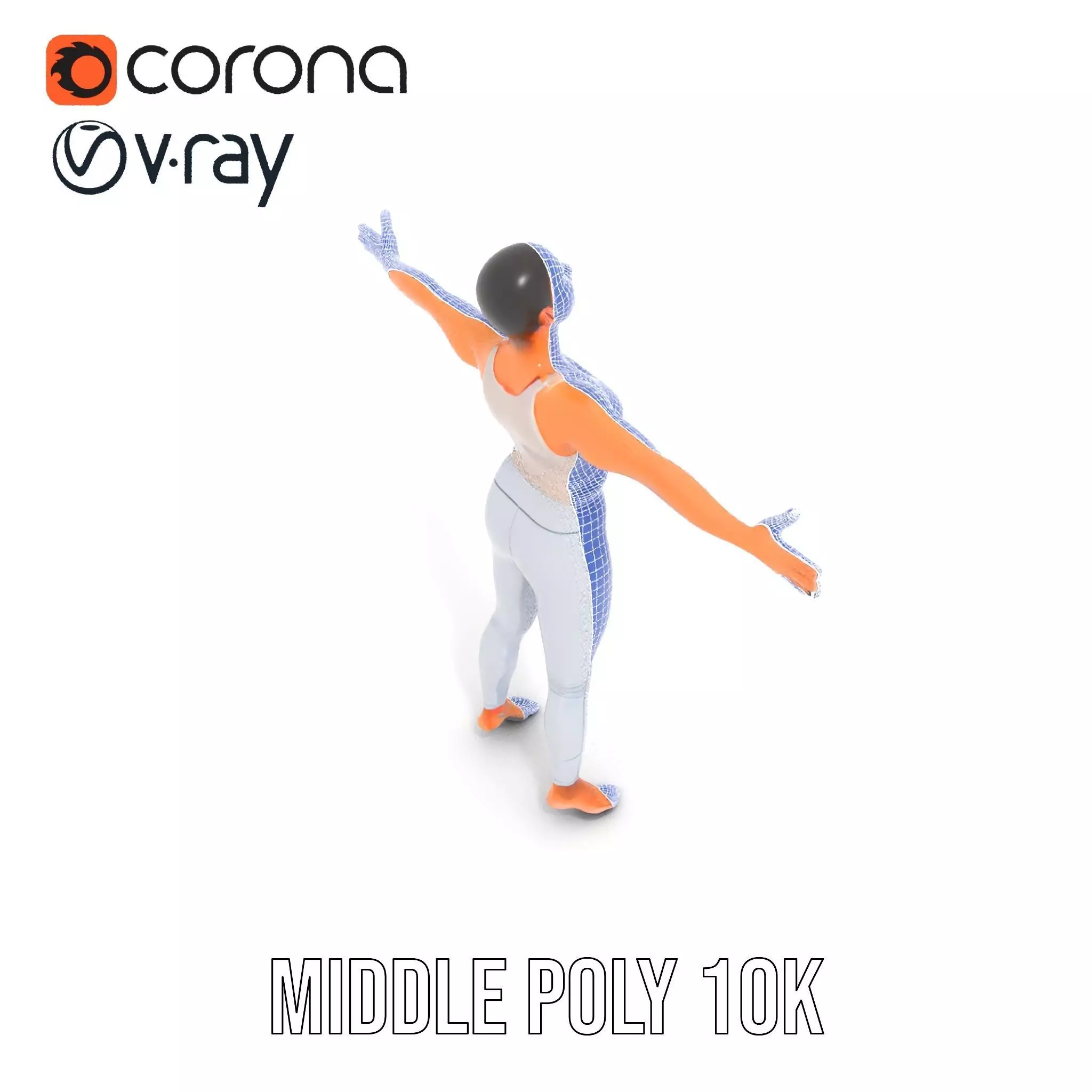 Silver Athletic Outfit model pack Low-poly 3D model_30