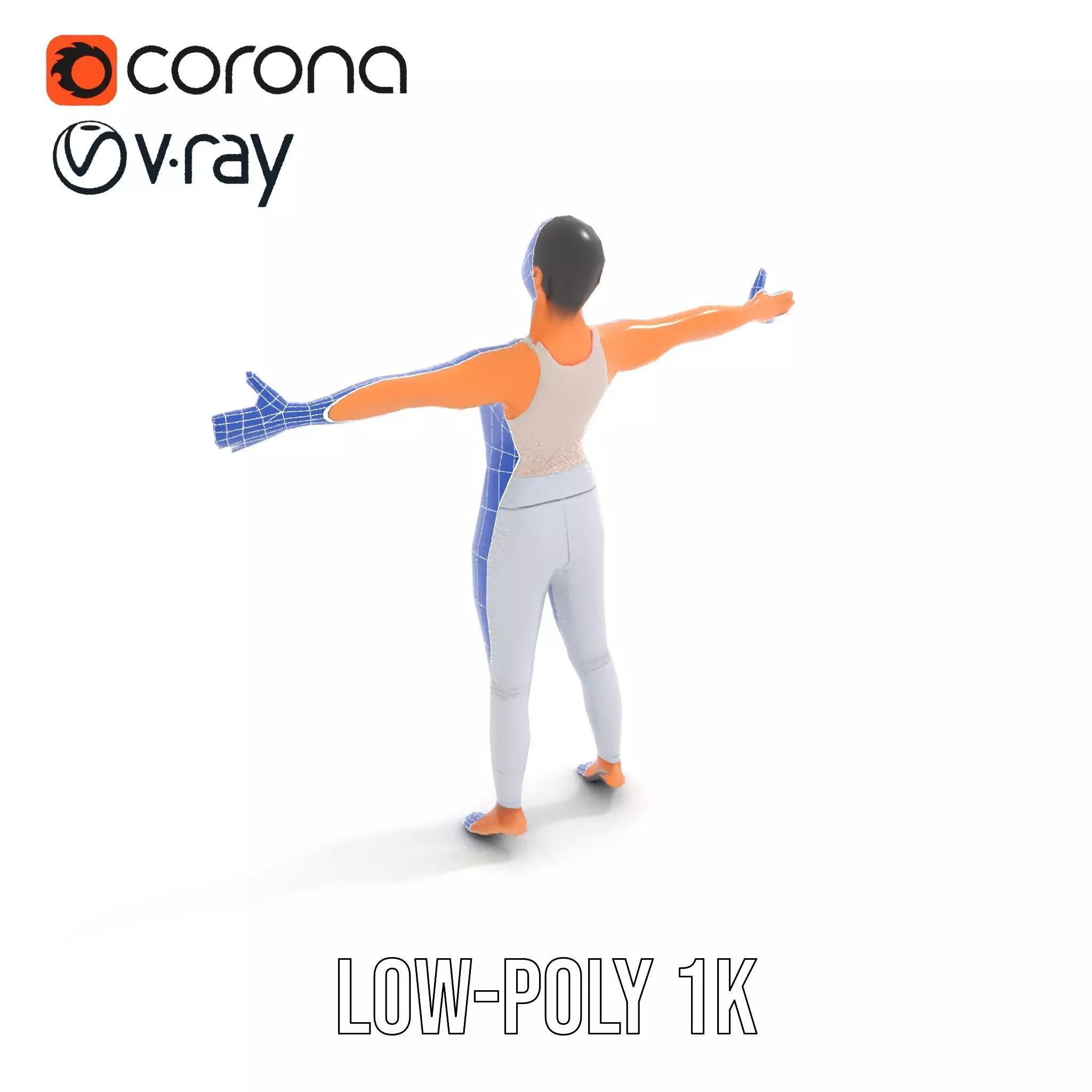 Silver Athletic Outfit model pack Low-poly 3D model_28