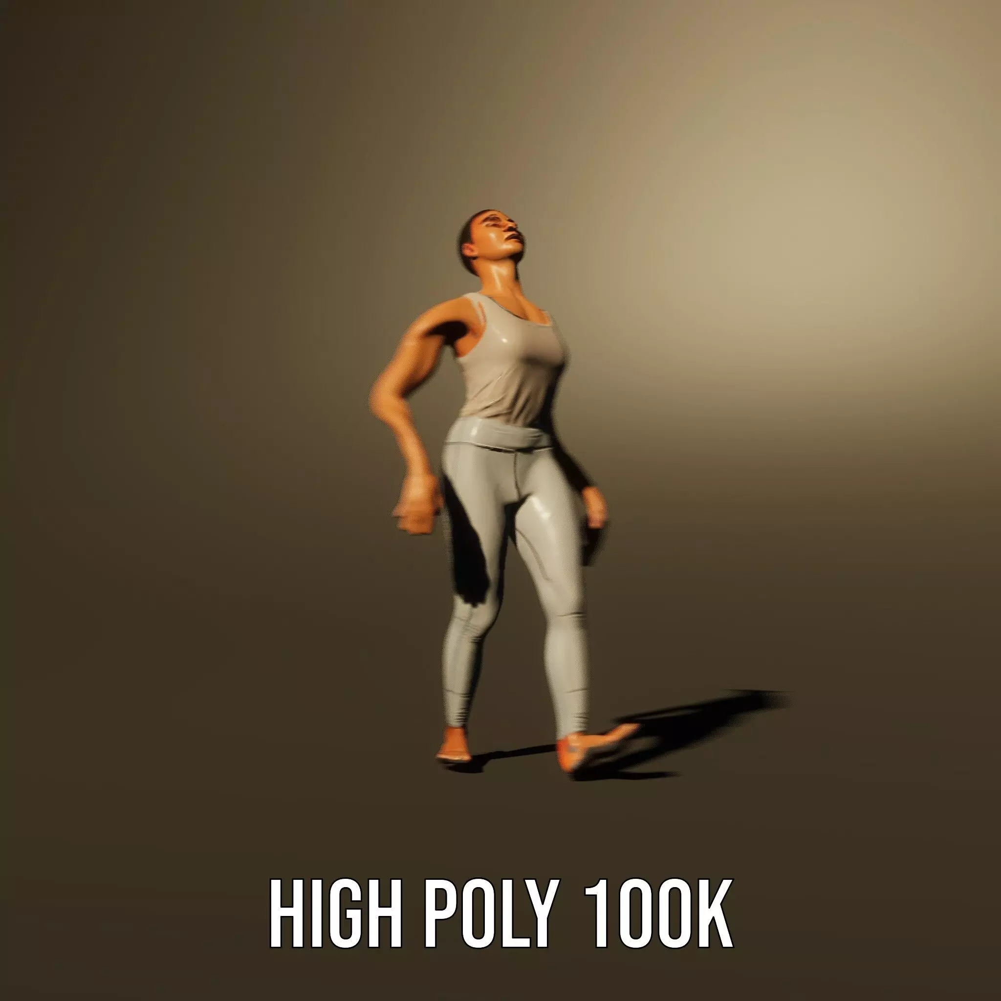Silver Athletic Outfit model pack Low-poly 3D model_10