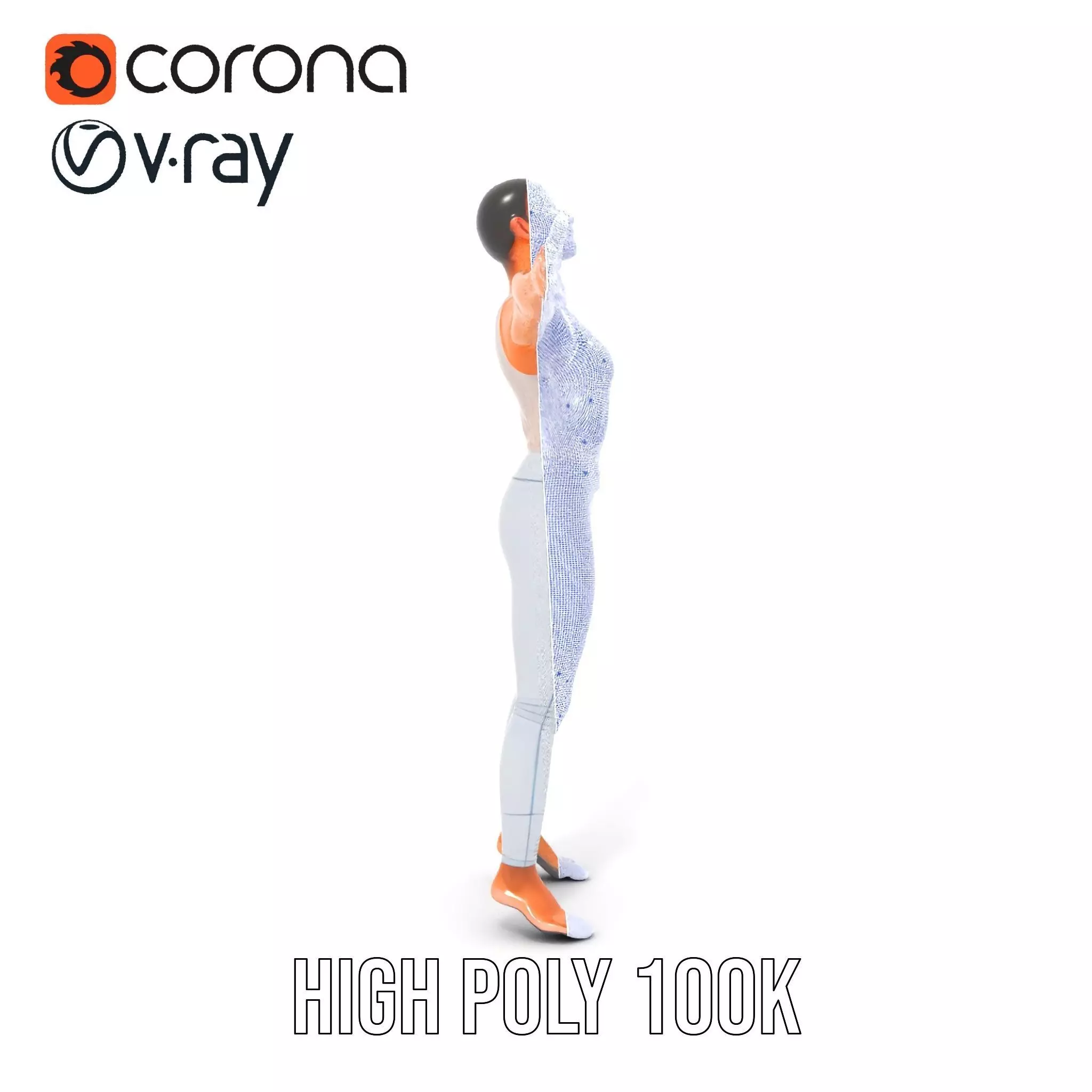 Silver Athletic Outfit model pack Low-poly 3D model_33