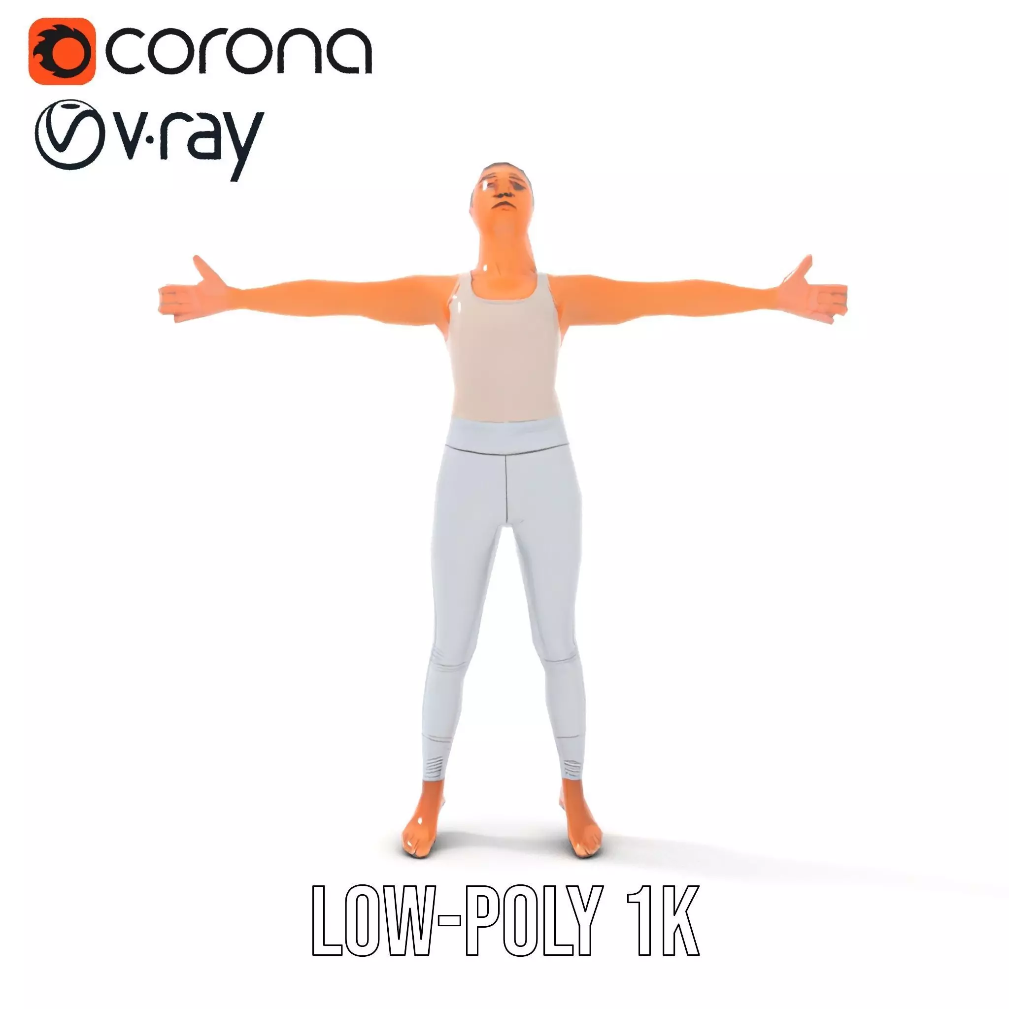 Silver Athletic Outfit model pack Low-poly 3D model_31