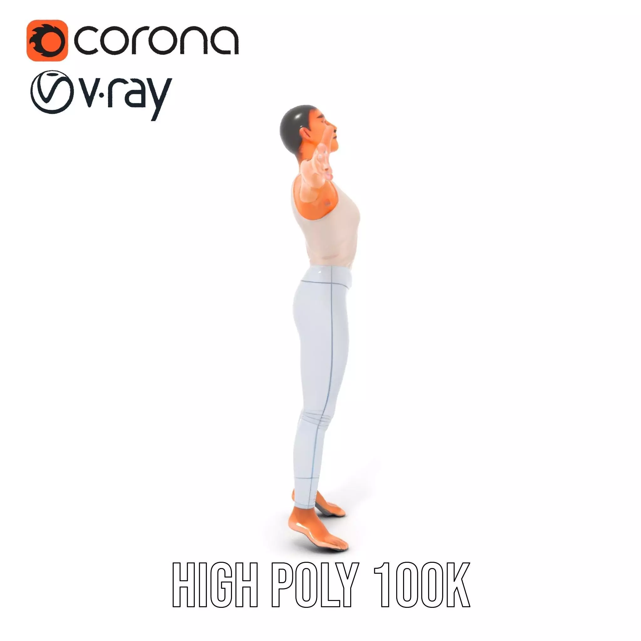 Silver Athletic Outfit model pack Low-poly 3D model_23