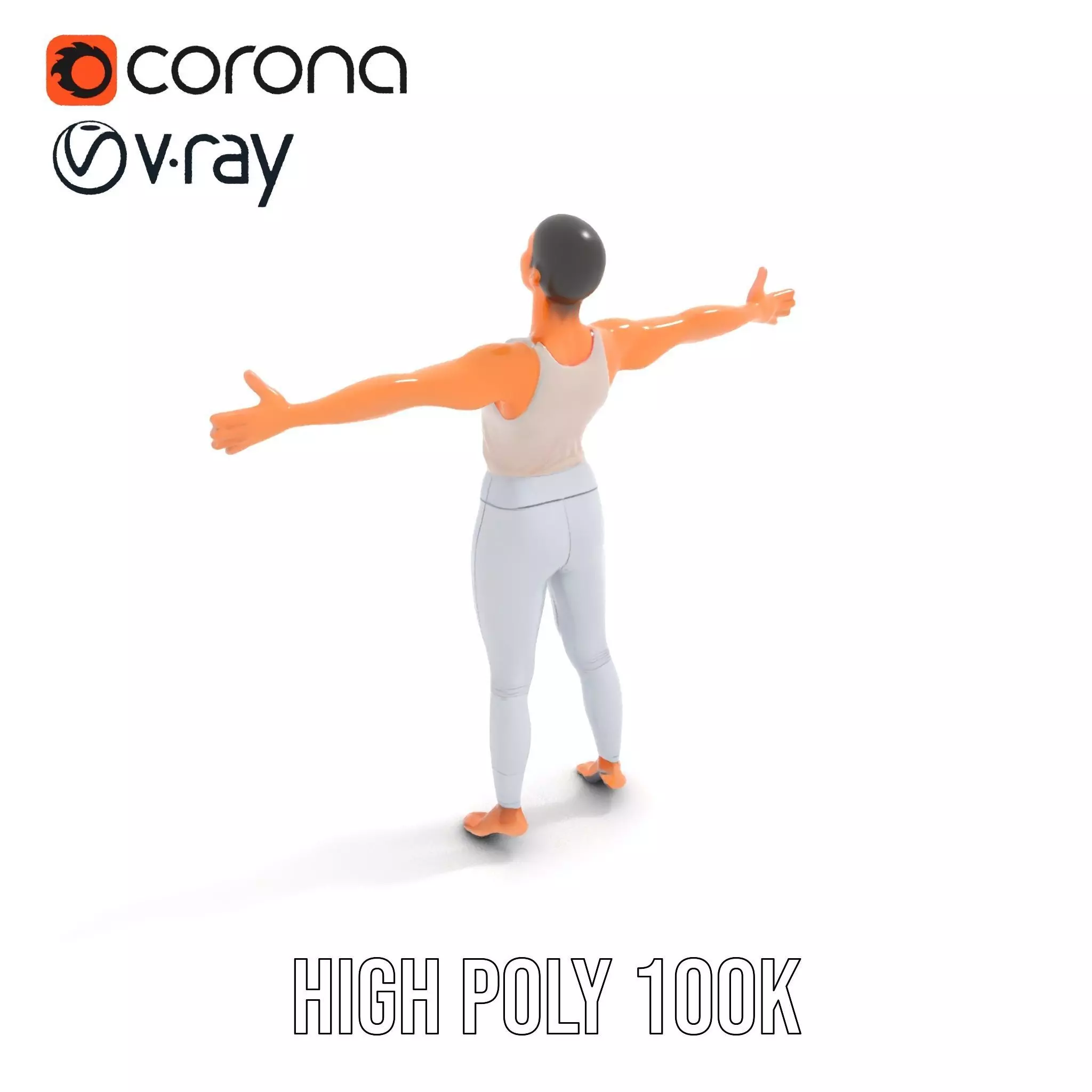 Silver Athletic Outfit model pack Low-poly 3D model_17