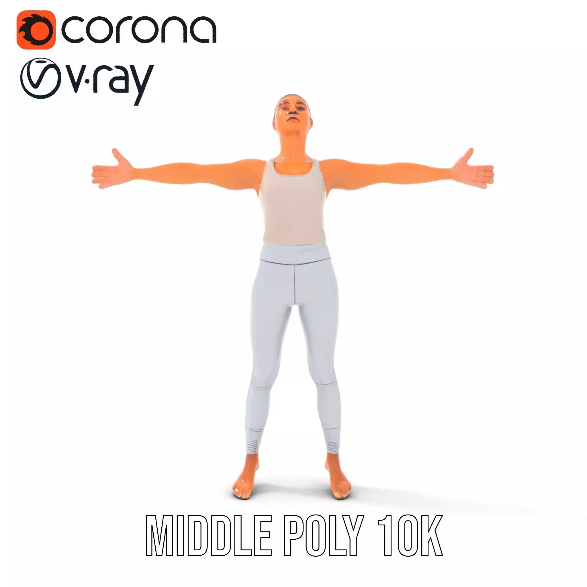 Silver Athletic Outfit model pack Low-poly 3D model_13