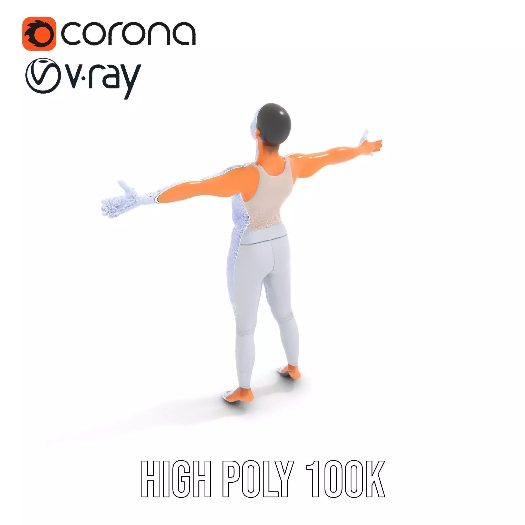 Silver Athletic Outfit model pack Low-poly 3D model_34