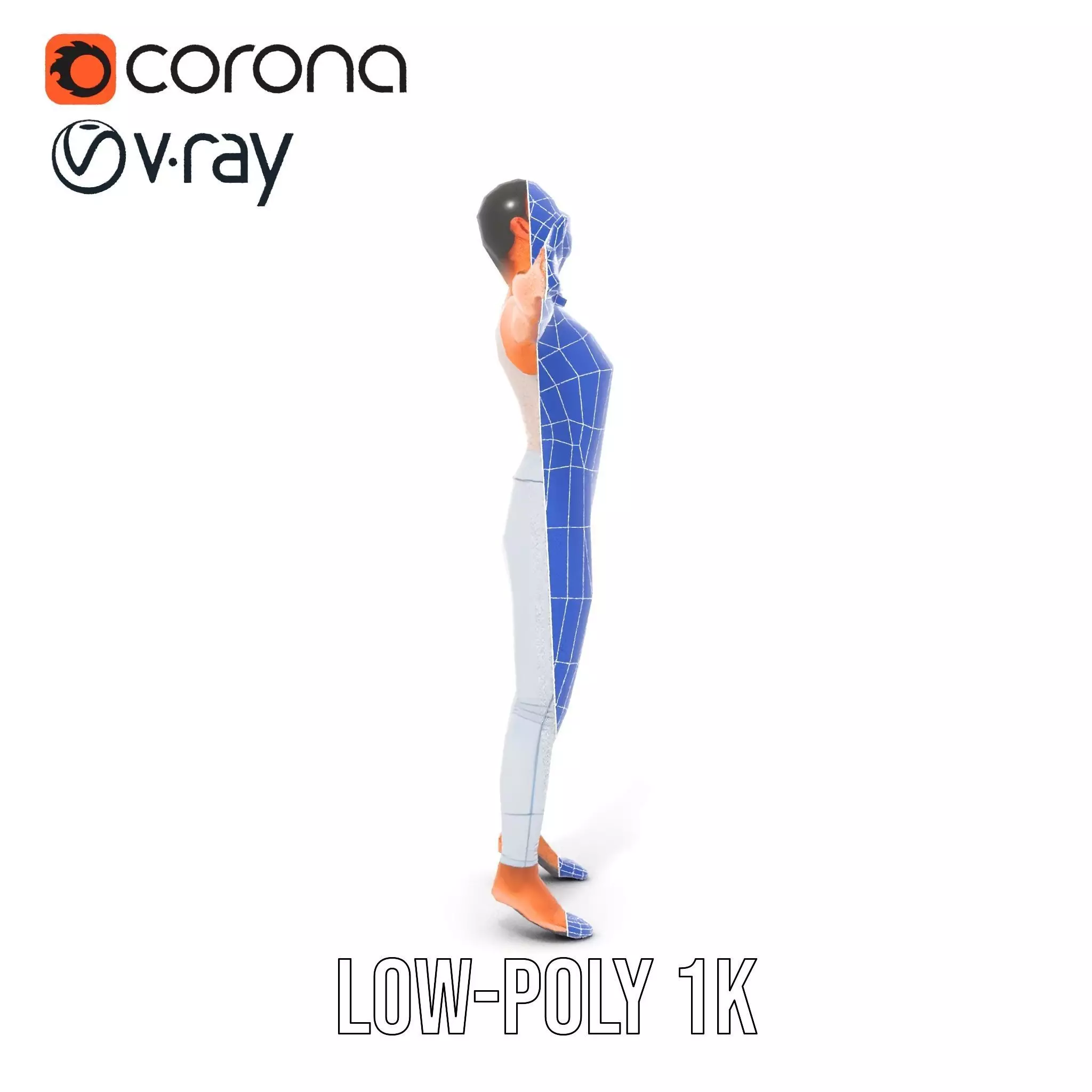 Silver Athletic Outfit model pack Low-poly 3D model_16